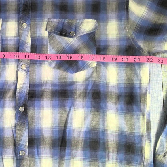 Vintage Outback Rider Western Pearl Snap Shirt Check Large - Picture 6 of 7